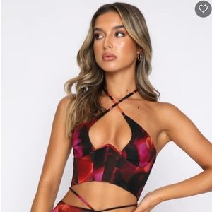 Multicolor bustier top